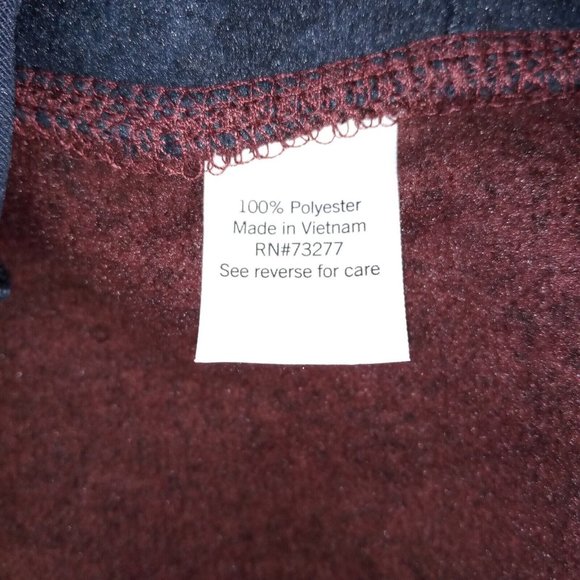 Men's XXL Plum/Navy SuperSoft Fleece Sweater/Top  NWT  Snap Collar  MS13K403RB - Picture 9 of 11